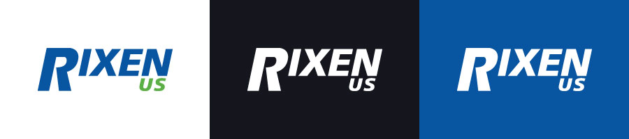 Rixen US logo on light and dark backgrounds