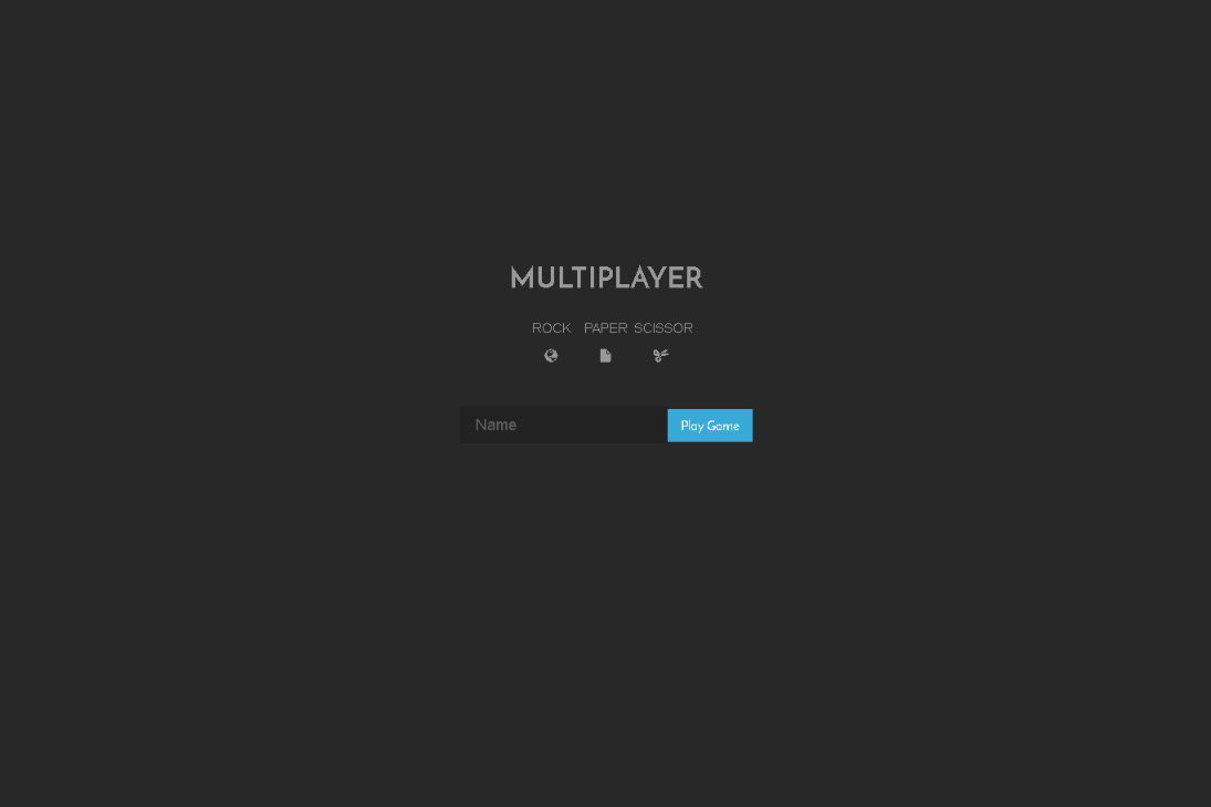 Title screen for Multiplayer RPS